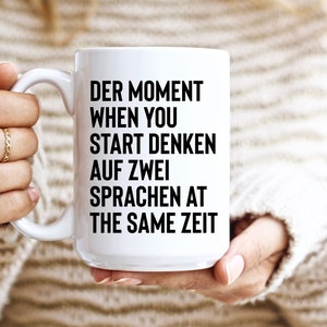 Funny German Teacher Gift - German Student Present - Funny German Phrase Mug - At The Same Zeit