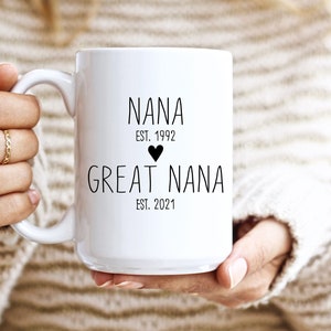 Nana Great Nana  Pregnancy Announcement Pregnancy Reveal New Baby Announcement Baby Reveal Nana to Great Nana Mother's Day Gift