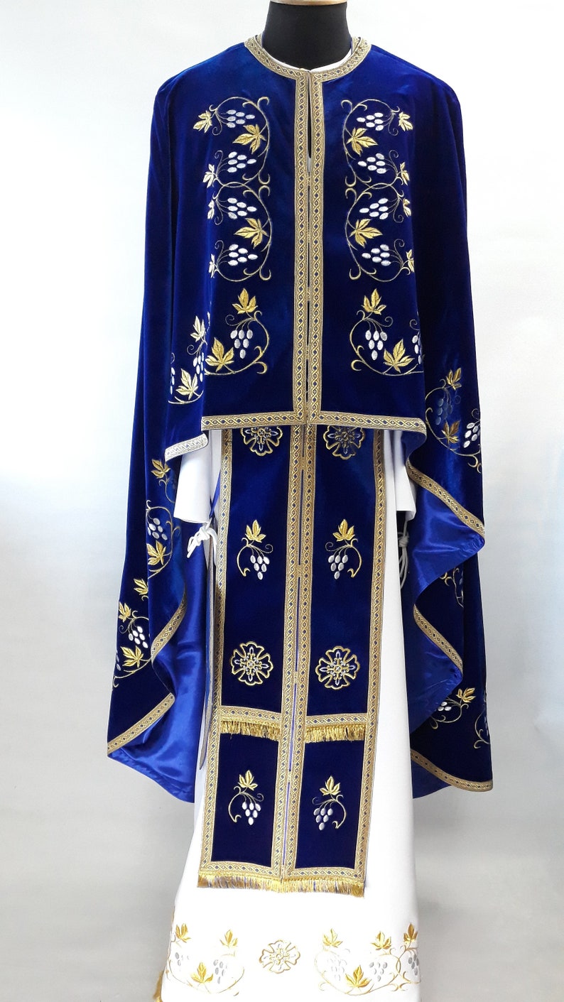 Greek Vestment Set, Embroidered Priest Vestment, Clothes for Priests ...