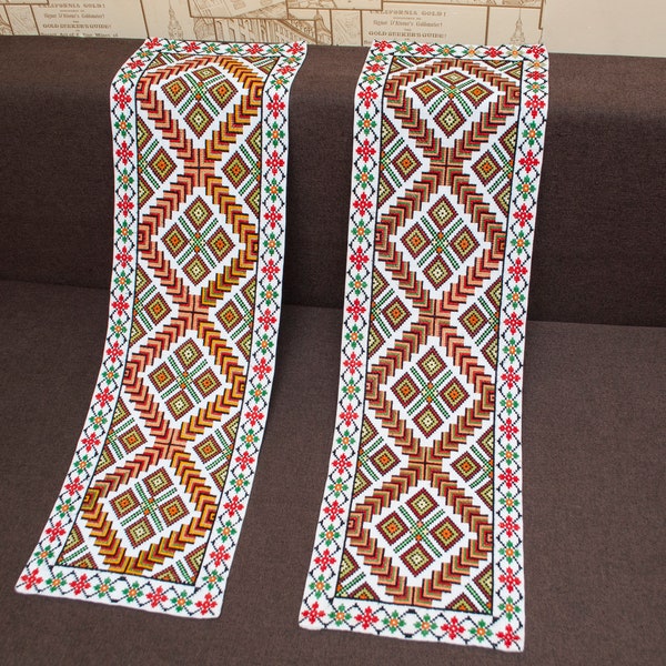 Ukrainian Embroidery Towels, Set of 2 vintage towels, Embroidered hand towel, Ukrainian rushnyk, Hand embroidered, Ukraine house