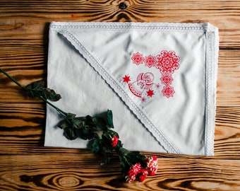 Baptism Towel, Baptism blanket, Christening blanket, Baby blanket, Embroidered towel, Kryzhma, Ukrainian Baptism, Girl Baptism gift