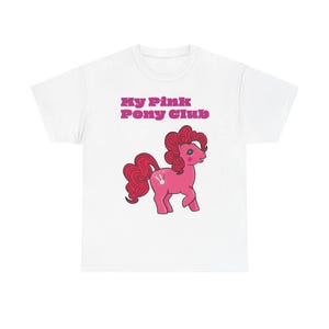 My Pink Pony Club Tee, Fun Unisex Tee for Pony Lovers, Casual Wear, Gift for Kids and Adults, Vintage Cartoon T-Shirt