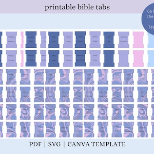 Colorful Printable Bible Tab Set Double Sided for All 66 Books ...