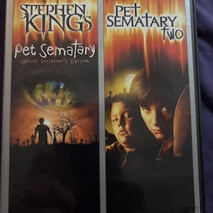 Pet Sematary 1 & 2 double feature dvd horror movies Stephen King