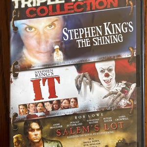 Stephen King 3 dvd movie horror collection the shining, IT, and Salem’s Lot all TV miniseries versions