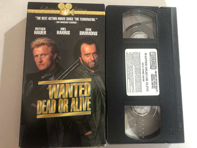 Wanted Dead or Alive VHS Etsy