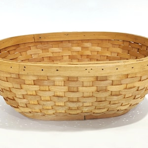 Basket Reed Basket Vintage Country Farmhouse Kitchen Natural Wicker Reed Basket Garden Vegetable Fruit Basket Wicker Basket
