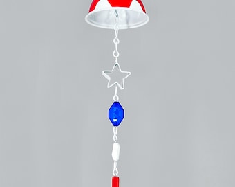 MOBILE: Patriotic Spinner–Red White Blue–Beads Chain–250 Years–Indoor/Outdoor