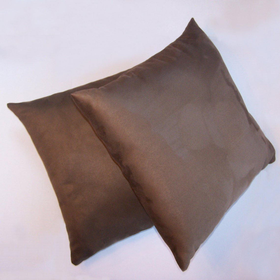 Pillows Suede Chocolate Brown Sofa Decorative Couch Chair Bed Etsy