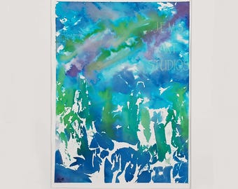 ART Watercolor Painting: "Aurora©"–Original Artwork–9" X 12" Unframed–Artist Signed–Documentation