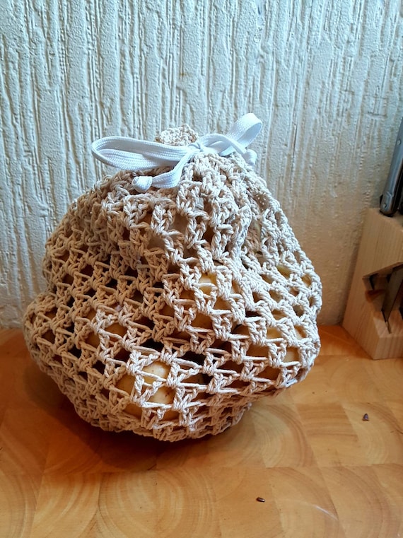 crochet fruit and veg bags