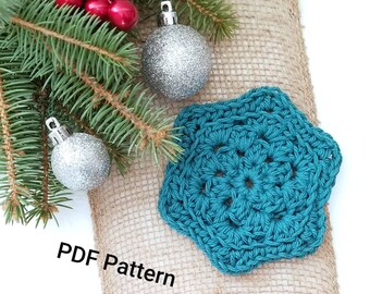 Crochet Pattern - The Snowflake Scrubby!!! - Instant PDF Download!