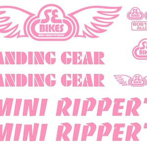 SE Racing Mini Ripper Abziehbild mit Landegestell Gabel, BMX Sie wählen Farbe Old School Freestyle
