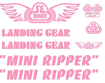 SE Racing Mini Ripper BMX Decal Kit: Landing Gear Fork, Custom Color - Reflective and Chrome Colors! Se Bikes