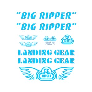 Kit de décalcomanies SE Racing Big Ripper avec fourche de train d'atterrissage, BMX au choix