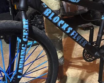 SE Racing Blocks Flyer BMX Decal Kit - Landing Gear Fork