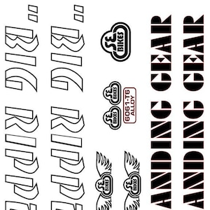 Kit de decalques SE Racing Big Ripper OUTLINE com garfo de trem de pouso, BMX você escolhe a cor
