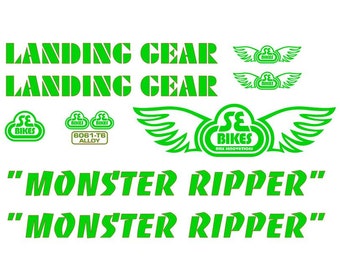 SE Racing Monster Ripper-stickerset met landingsgestelvork, BMX, jij kiest de kleur, Se Bikes, PK Ripper - reflecterende en chroomkleuren!