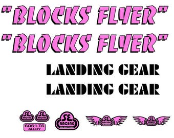 Vintage BMX Sticker Sheet – SE Racing Blocks Flyer Restoration Decals