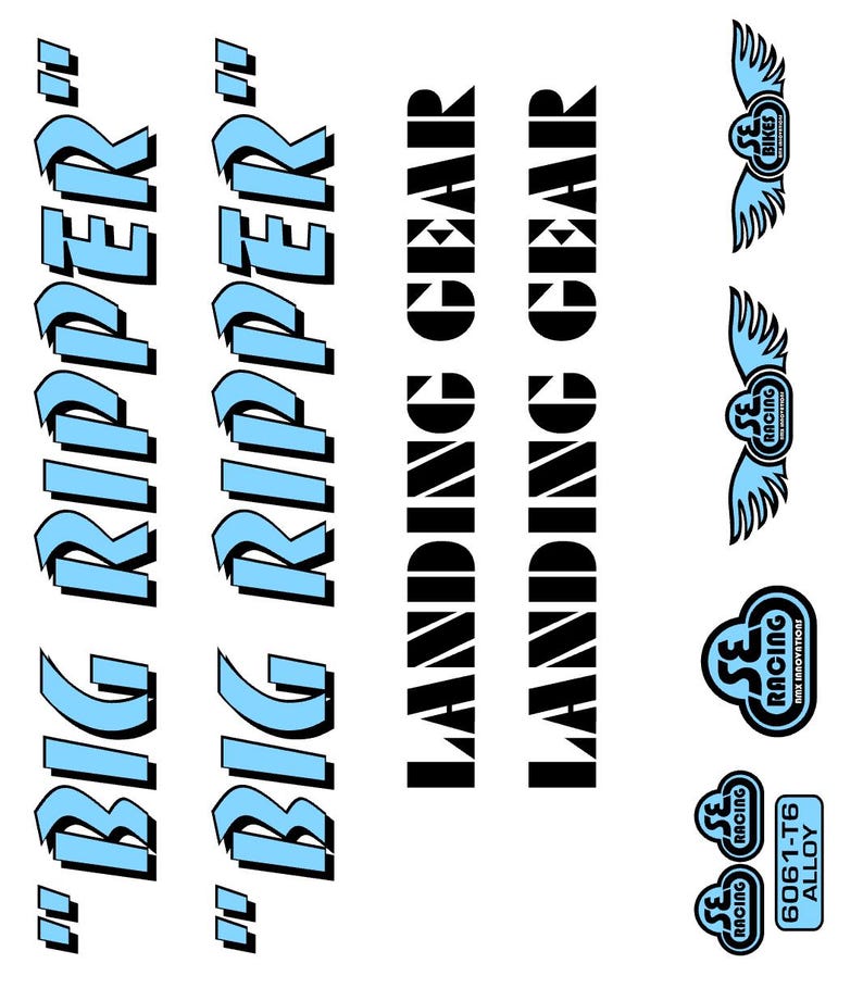 Vintage BMX Sticker Sheet – SE Racing, Big Ripper Restoration - Etsy