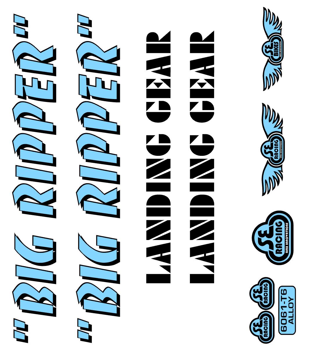 Se Ripper Navy Sticker Vintage BMX Sticker Sheet – SE Racing, Big Ripper Restoration - Etsy