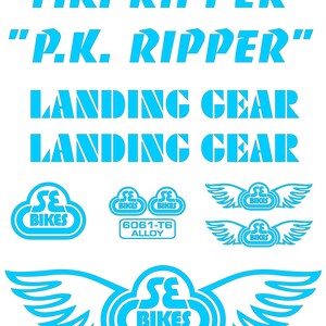 SE Racing PK Ripper Decal Kit for 26