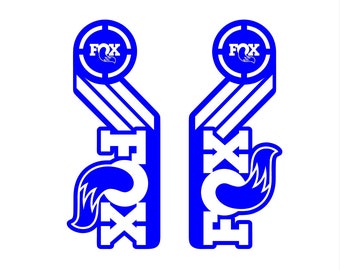 Set Di 4 Adesivi In Vinile Arancione Per Forcella E Telaio Mountain Bike &ndash; Decalcomania Fox Shox