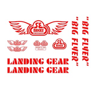 Kit de decalque SE Racing "Big Flyer" com garfo Landing Gear, BMX você escolhe a cor