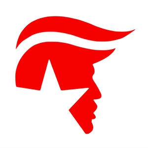 ドナルド・トランプ大統領ロゴ ビニール製ウィンドウデカールステッカー お好きな色をお選びください 5"x5"