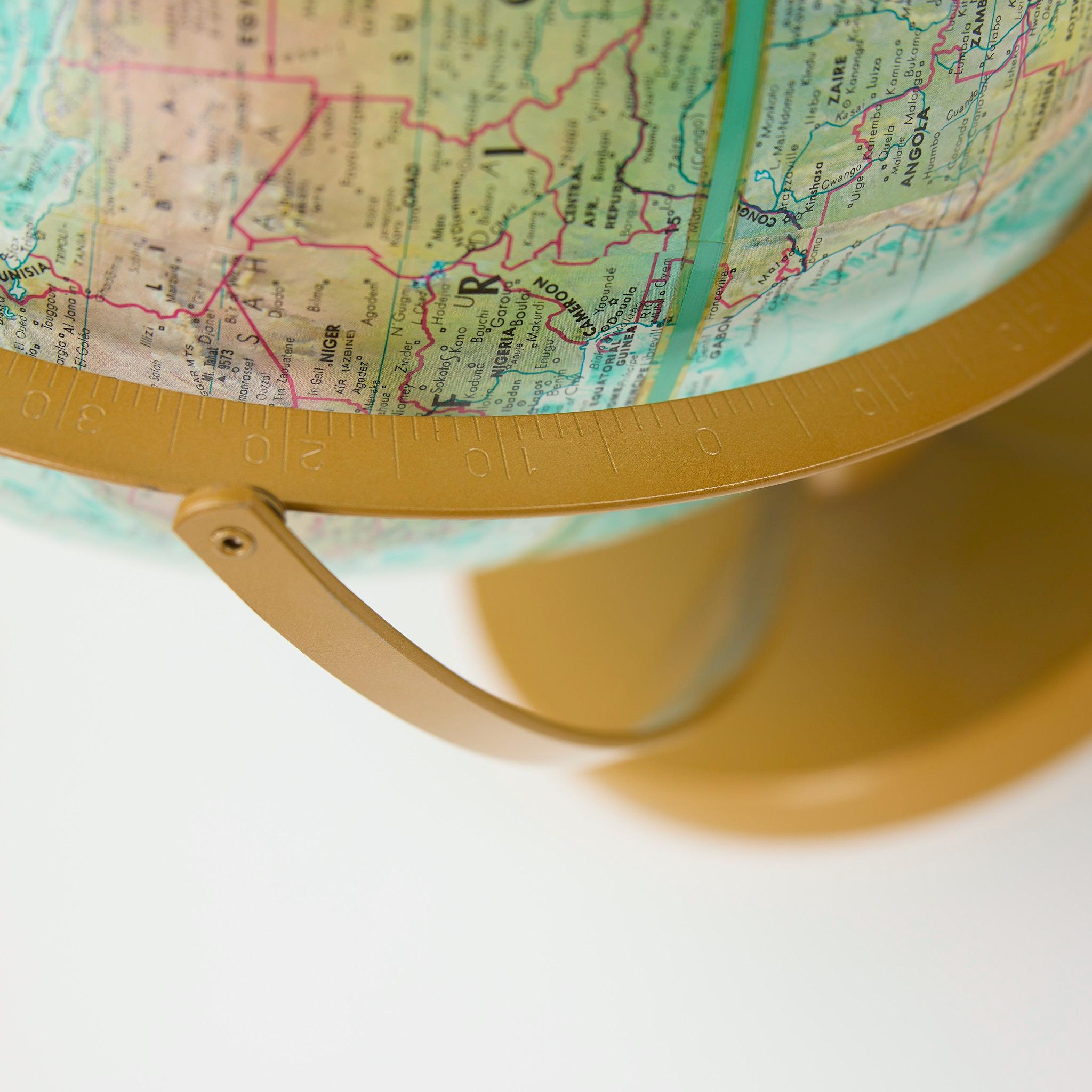 Vintage Replogle World Ocean Series Globe - 12 Inch Teal Desktop Map ...