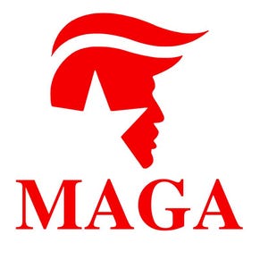 ドナルド・トランプ大統領 MAGA ロゴ ビニール製ウィンドウ デカール ステッカー 色をお選びください 4"x4"
