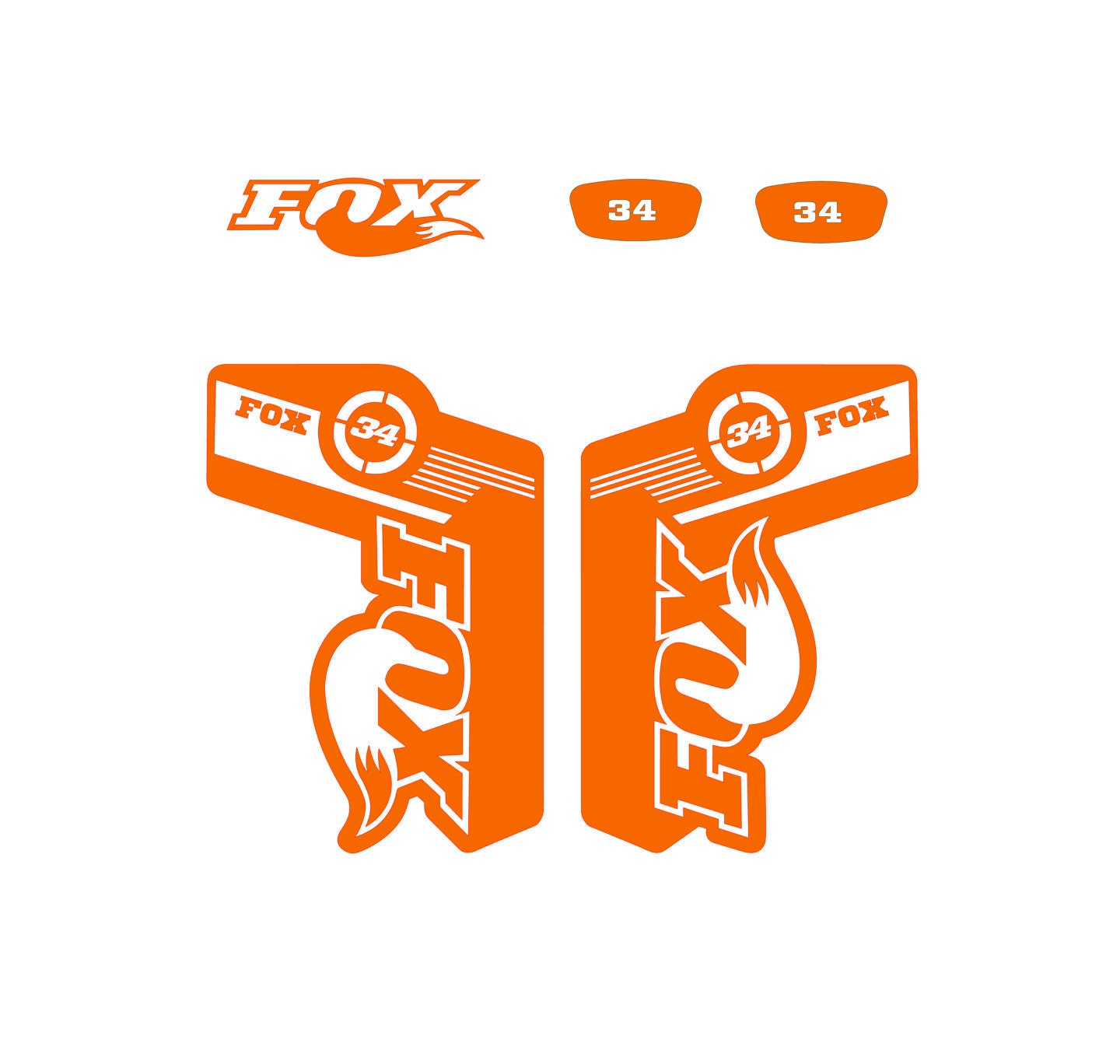 Fox Factory Style Fork Decal for 34 Mountain Bike Suspension Etsy