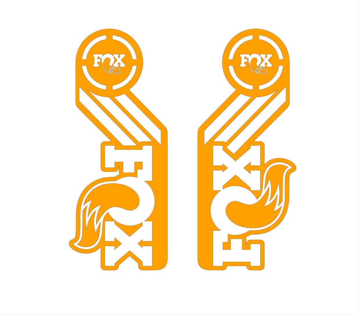 Fox Fork Decals Fox 32 2015 Fork Stickers / Decals – Blue Graphics Kit ...