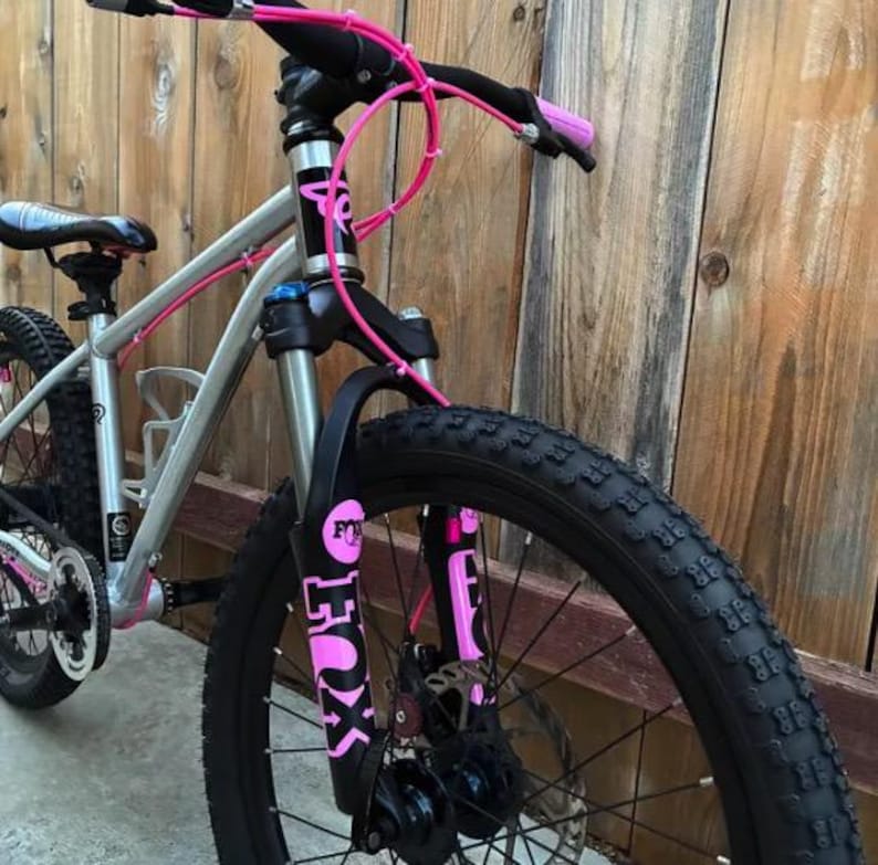 Fox Retro style fork decal for 32-34-36-38 mountain bike suspension any color you pick image 11