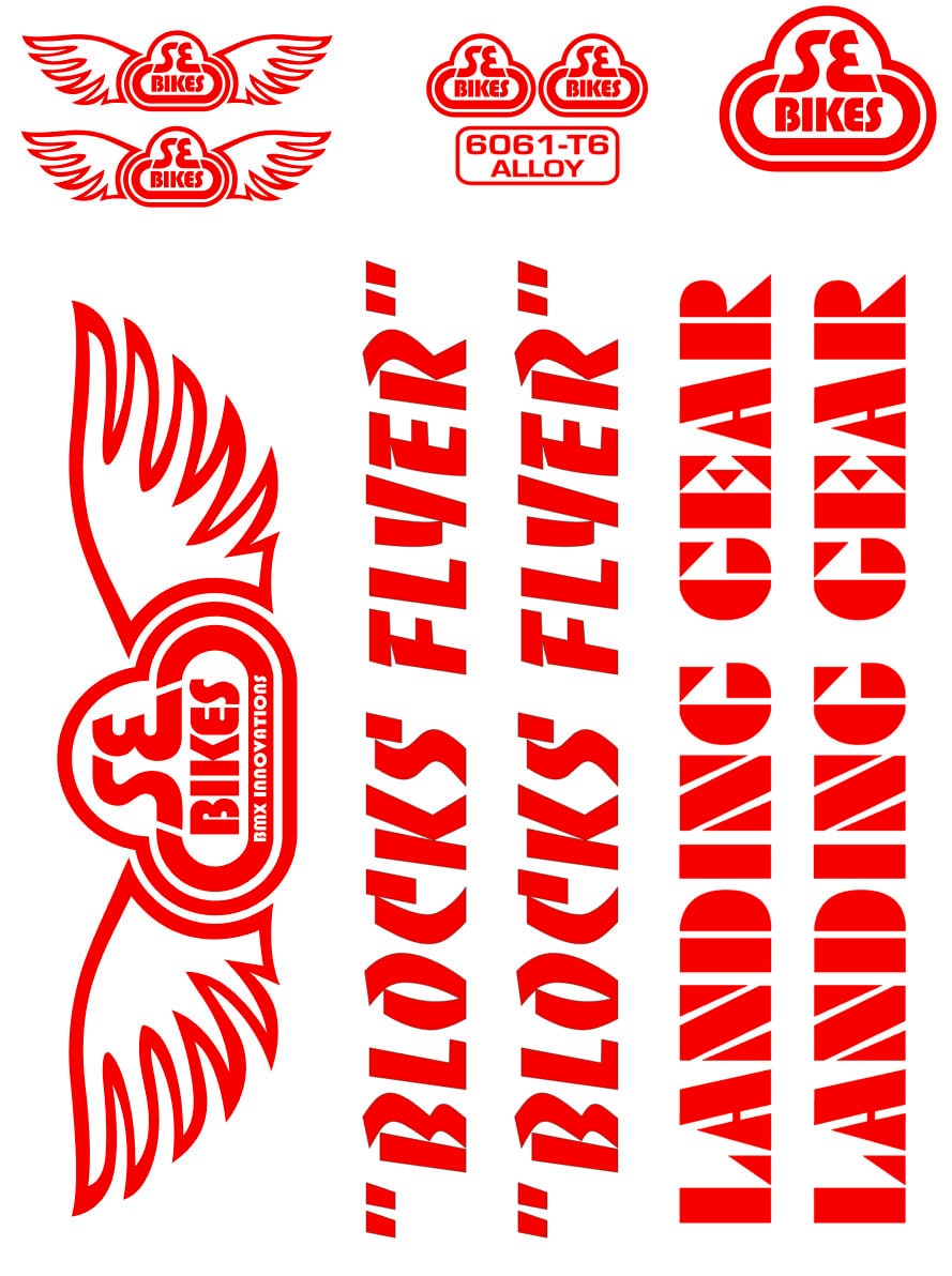 Big Flyer Sticker Kit Yellow Big Flyer Sticker Kit SE Bikes Bmx