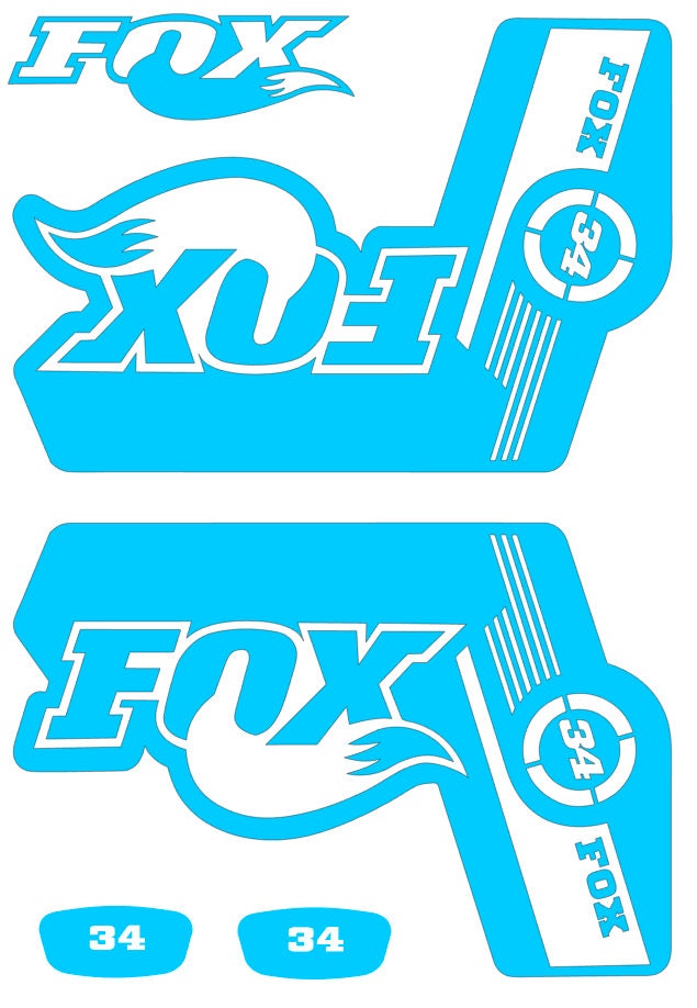 Fox Factory Style Fork Decal for 34 Mountain Bike Suspension Any Color You  Pick 