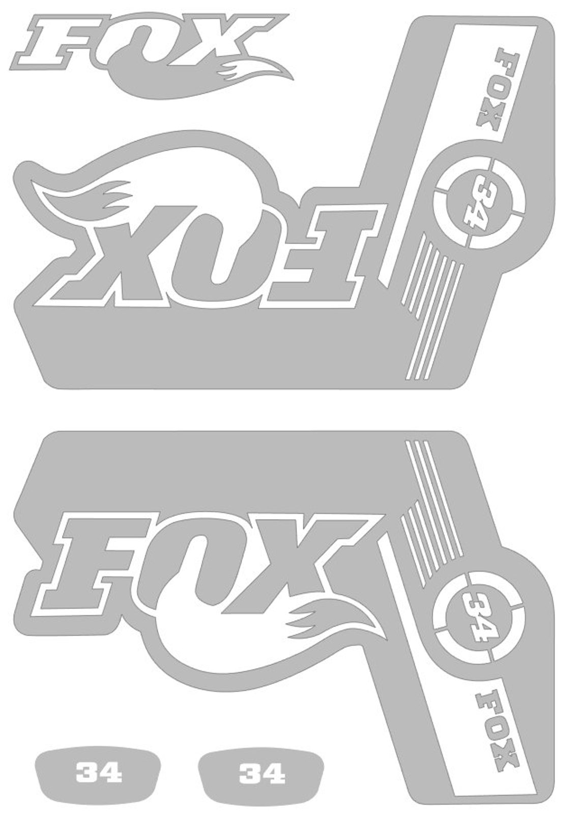 Fox Factory Style Fork Decal for 34 Mountain Bike Suspension Etsy