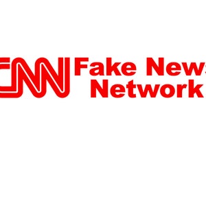 CNN FAKE NEWS ロゴ ビニール ウィンドウ デカール ステッカー 色をお選びください
