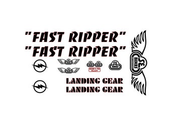SE Racing Fast Ripper BMX Decal Kit Landing Gear Fork Custom