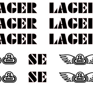 SE Racing LAGER-Aufkleberset, BMX, Farbe Ihrer Wahl