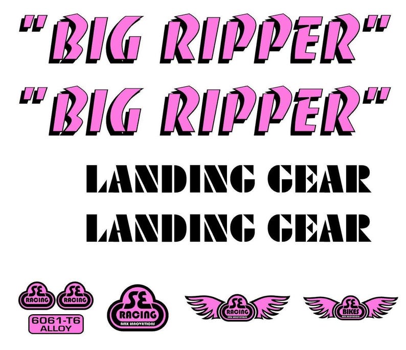 Vintage BMX Sticker Sheet – SE Racing, Big Ripper Restoration - Etsy