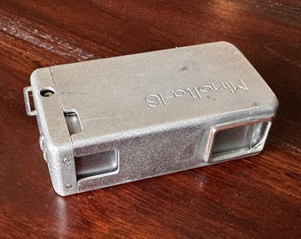 Rare 1958 Minolta-16 Subminiature Spy Camera - Chiyoda Kogaku Japan - Original Model - Rokkor 25mm f/3.5 - Vintage Photography Collectible