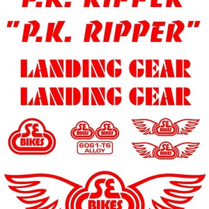 Kit de décalcomanies SE Racing PK Ripper pour 26 » avec fourche à train d’atterrissage, BMX vous choisissez la couleur