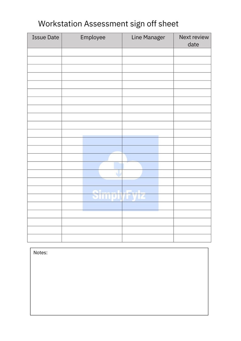 DSE Display Screen Equipment Risk Assessment Template. Etsy