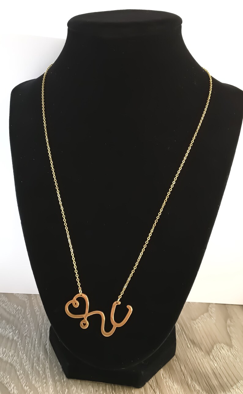 Nurse Appreciation Gift Nursing Student Gift Medical Jewelry Nurse Necklace Stainless Steel Necklace Stethoscope Necklace Thank You