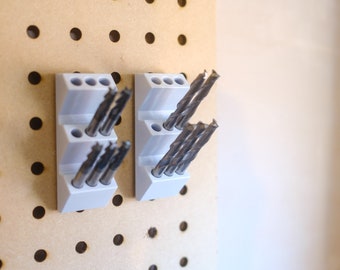 CNC bit holder for pegboards pack of 3. Multiple bit size choice. Perfect for X-Carve shapeoko