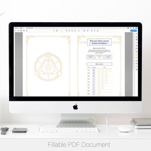 Wizard Spellbook Fillable PDF A5 Folded Booklet D&amp;D Dungeons and ...