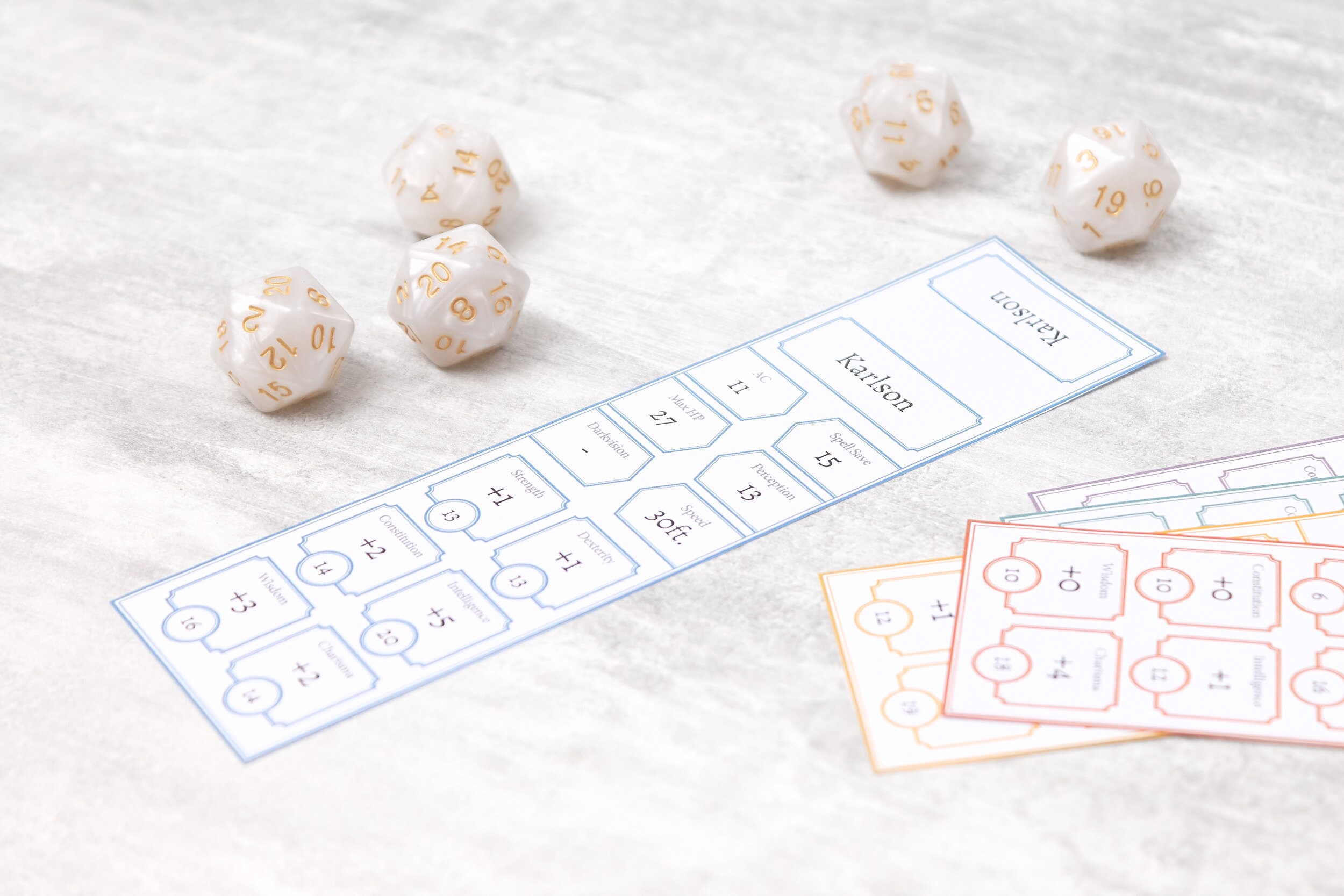 Initiative Tracker Cards Rainbow Fillable PDF Combat - Etsy