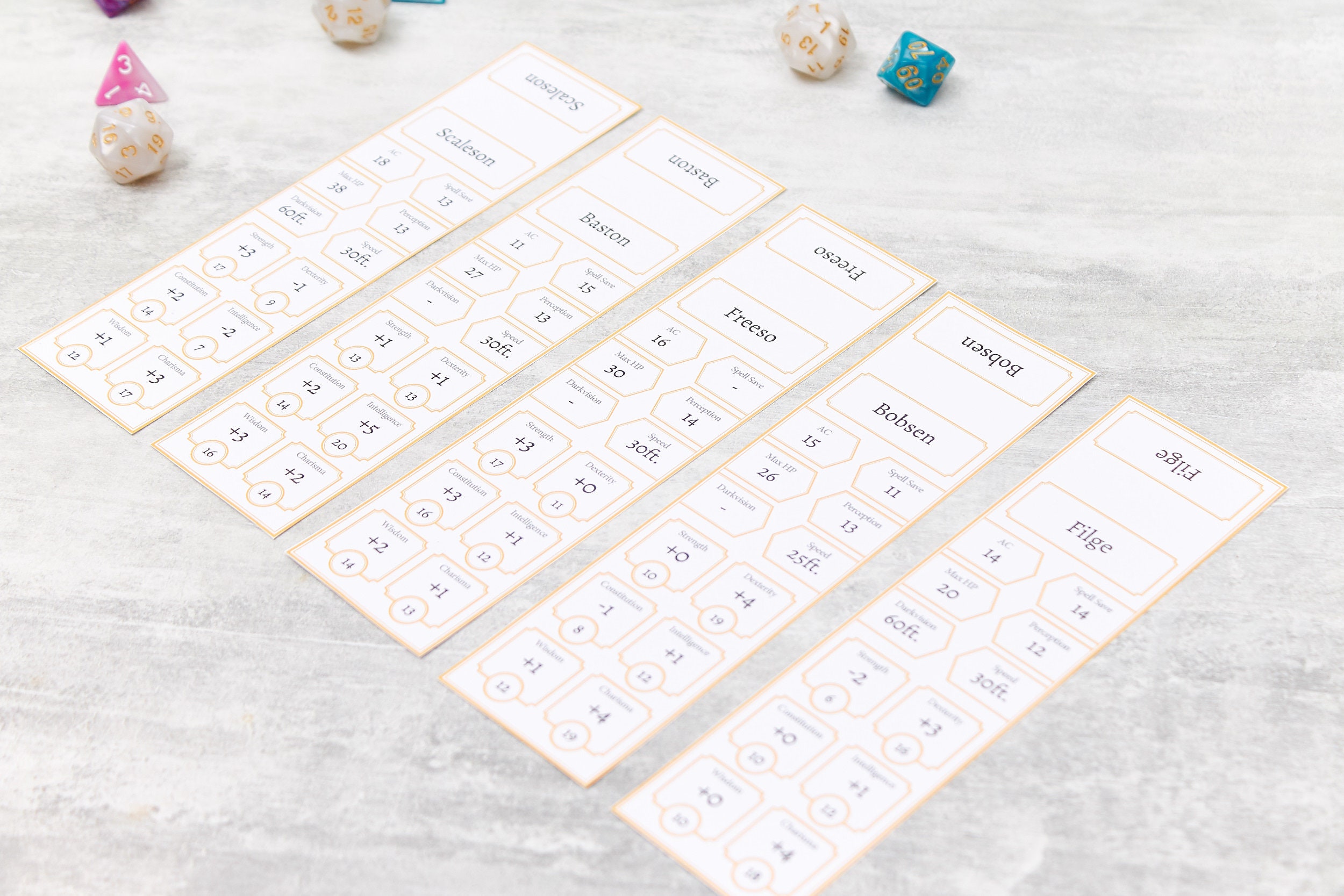 Initiative Tracker Cards Gold Fillable PDF Combat Tracking - Etsy