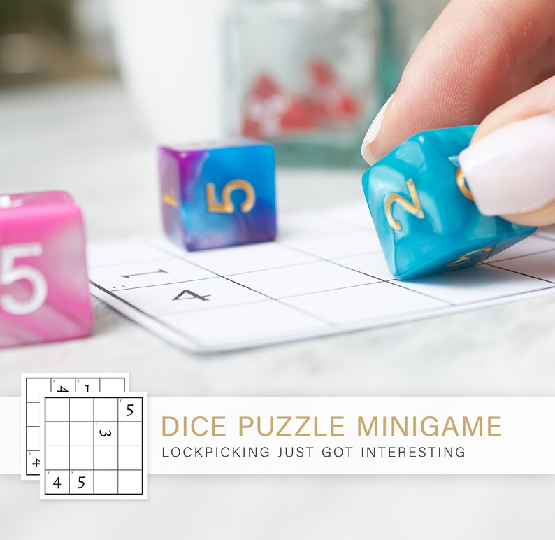 Dice Puzzle Minigame Lock Picking Tabletop Challenge Etsy
